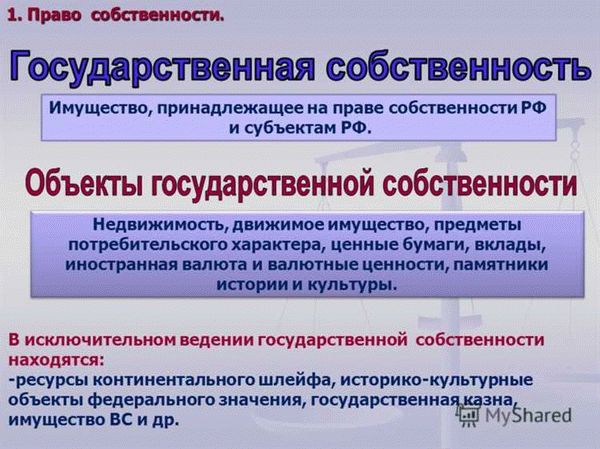 Особенности государственной собственности в России