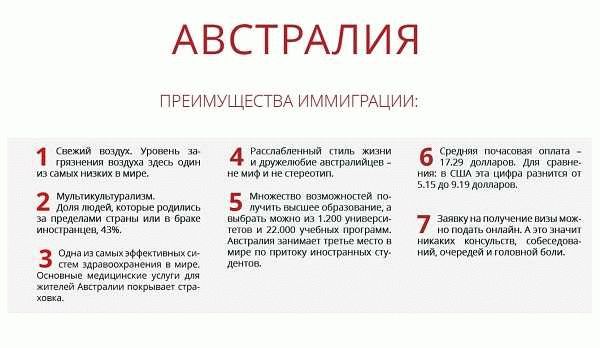 Преимущества проживания в Австралии