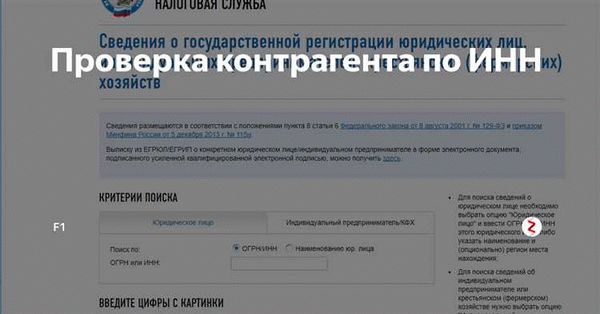 Проверка организации по ИНН