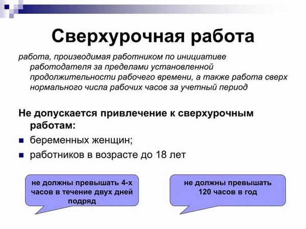 Определение процесса оплаты сверхурочной работы