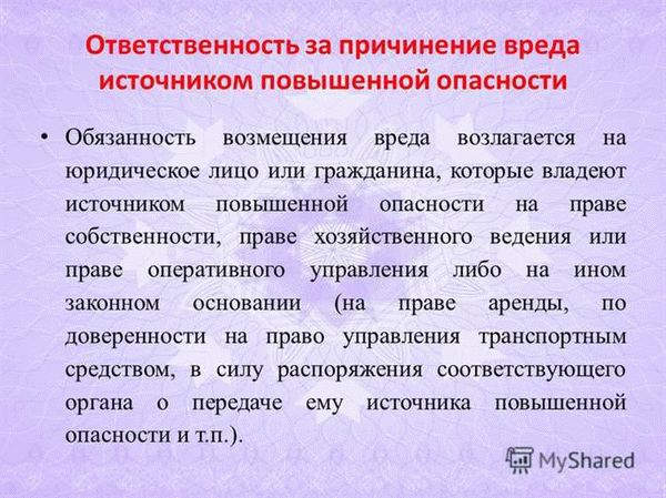 Какие действия могут стать основанием для ответственности