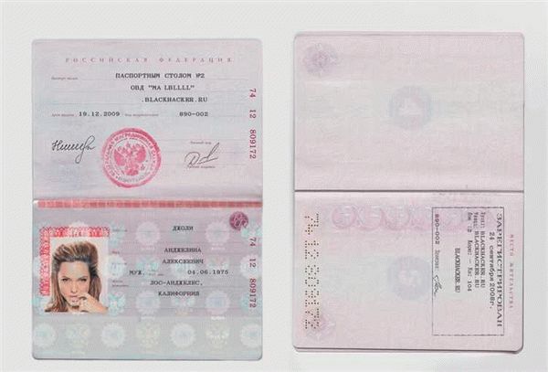 Серия и номер в паспортных данных
