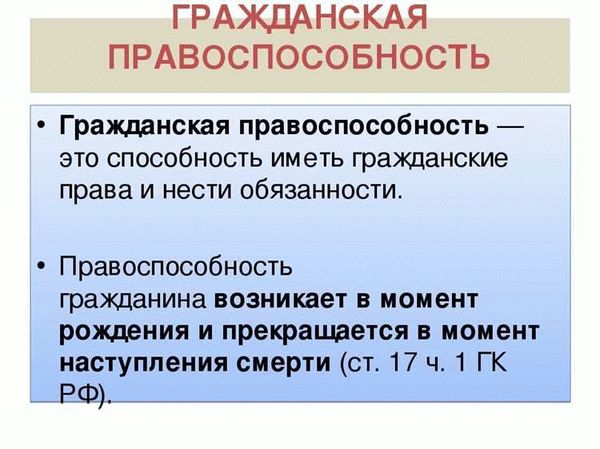 Основные аспекты правоспособности