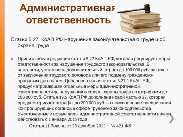 Ответственность за административное правонарушение