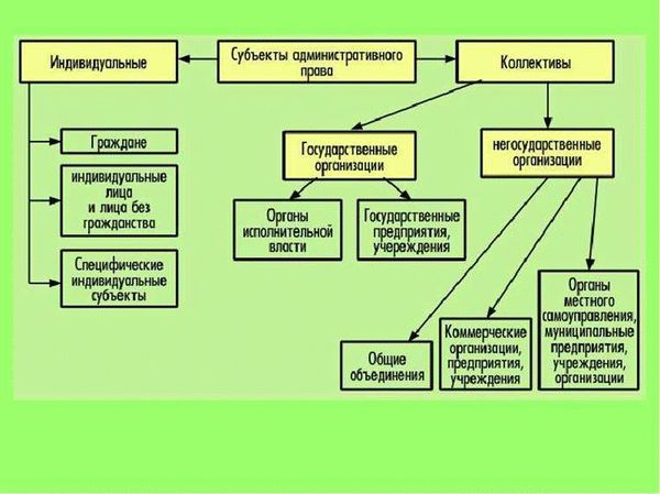 Субъекты административного права и их классификации